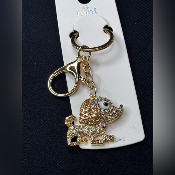 Mint Sparkly Dog Keychain/Purse Charm Blue - Picture 6 of 12